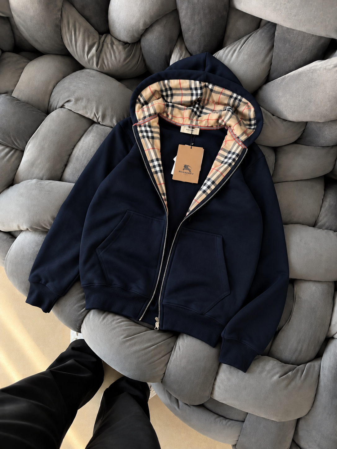 Burberry Premium Lacivert Hırka