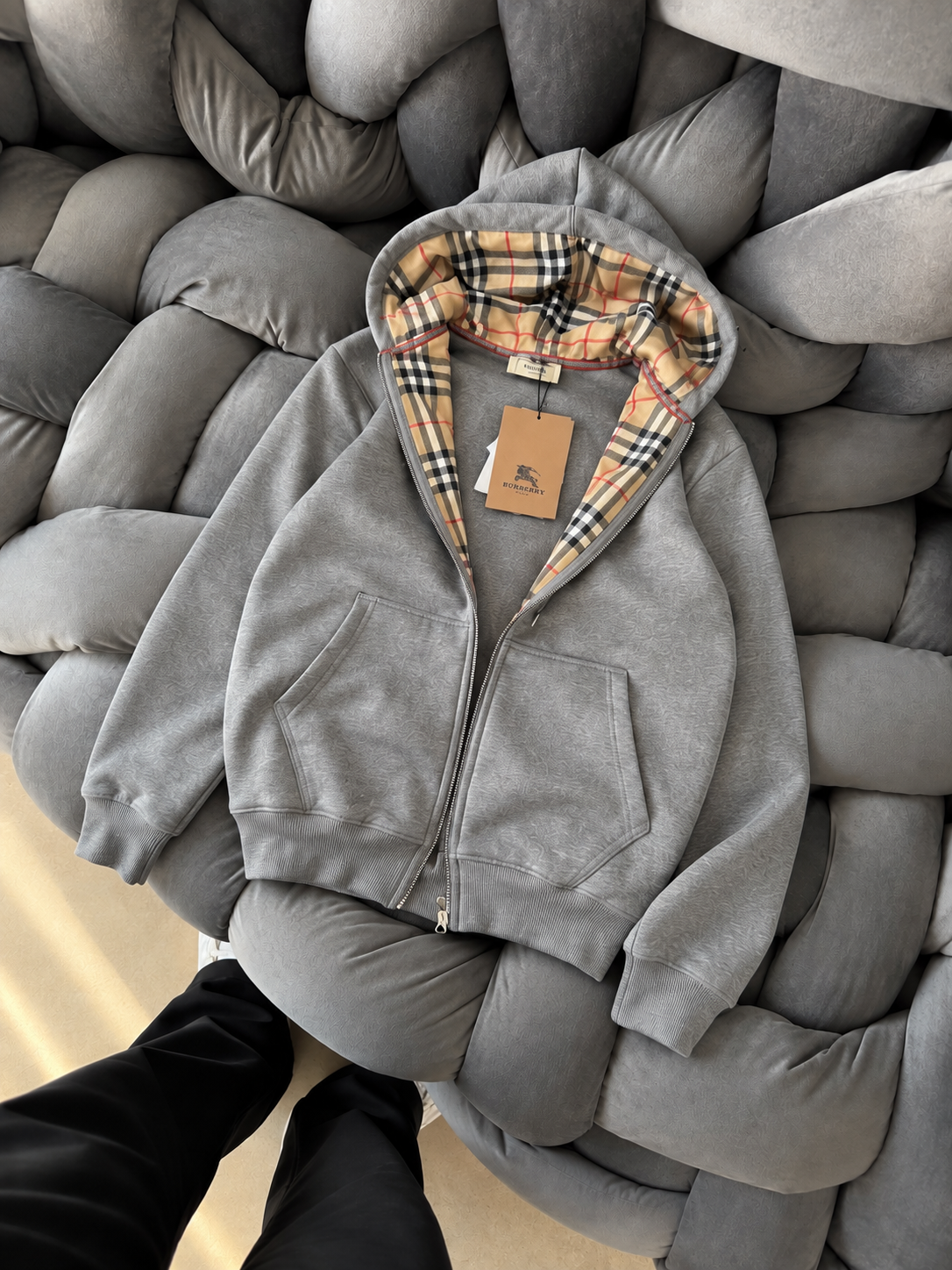 Burberry Premium Gri Hırka