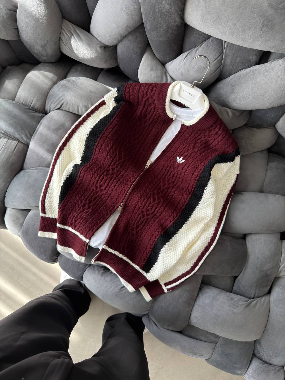 Adidas Premium Bordo Hırka